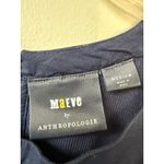 Anthropologie Maeve by  Navy Blue Ruffle Cold Shoulder Top Size Medium Photo 4