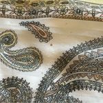 Paisley Print Yellow and Brown Scarf Photo 3