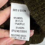 NEW See U Soon Brown Mock Neck Sweater S/M Gold Metallic Photo 3