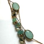 Ny Collection gold tone and blue triple strand beaded necklace Photo 8