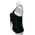 Proenza Schouler  Womens Black Silk Satin Sleeveless Tie Scoop Neck Tank Top Sz 6 Photo 1
