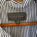 Anthropologie  Sunday in Brooklyn Navy Stripe Scilla Cold Shoulder Blouse size SM Photo 6