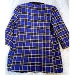 EXPRESS Purple Plaid Oversized Open Blazer – Size M, 3/4 Sleeve Photo 8