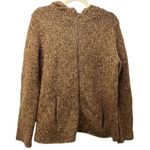 Cambridge Dry Goods Woman Full Zip Hooded Sweater Size X Wool Alpaca Blend Warm Brown Photo 0