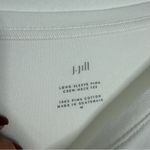 J. Jill White Long Sleeve Pima Crew Neck Tee Medium Stretch Comfort Basic Staple Photo 3