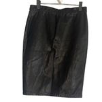 BLANK NYC  Black Vegan Leather 21" Pull On Pencil Straight Skirt Women SZ 6 Photo 1