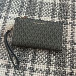 Michael Kors Brown Olive Gold Jet Set Dblzip Wristlet Clutch Wallet Photo 2