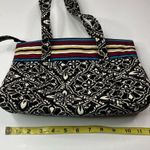 Vera Bradley  | Black & White Damask Stripe Quilted Shoulder Bag Photo 6
