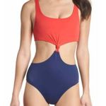 Solid & Striped Bailey Cut Out Red Blue One Piece Swimsuit Photo 0
