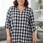 Croft & Barrow Buffalo Plaid Button Down Soft Flannel Shirt Size 1X Gingham Photo 0