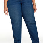 Terra & Sky Womens Jeans Size 26W High Rise Straight Leg Med Wash Distressed New Photo 0