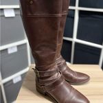 Merona Target Brown Leather Tall Riding Style Boots with Faux Spur Straps Photo 2