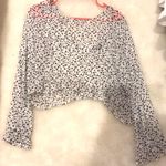 Wild Fable Star Long Sleeve Ruffle Crop Top  Photo 0