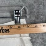 Dress Barn Skirt M White Black Embroidered Smocked Waist Lace Trim Monochrome Photo 10