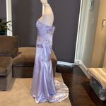 Women’s Strapless Lilac/Silver Formal Prom Party Dress Corset Back Size 16 *READ Photo 3