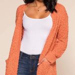 On Cloud 9 Orange Popcorn Knit Cardigan Photo 0