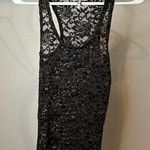 BKE Black Fitted Lace Tank Top Photo 0