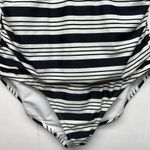 Catalina  Striped One Piece Bathing Suit Women's Size XL Strapless Ruched Sides Photo 3