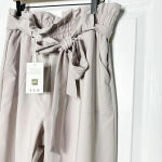 Grace Karin  Womens‎ Size XL Blush Paperbag Waist Pants Tie Belt Office Workwear Photo 4