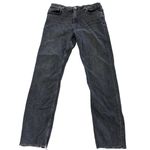 ZARA Jeans Womens 12 Midnight Black High Waist Skinny Raw Hem Cotton Photo 1