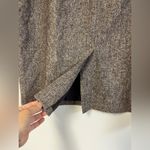 Nipón boutique brown with colorful rainbow specks Wool blend Pencil Skirt split Size 18 Photo 3
