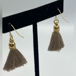 20” Gold Tone Necklace w/ Earth Tone Pendant & Taupe Earrings Photo 9