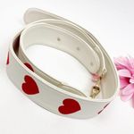 Clover Bolsos Lia Auxiliary Crossbody Bag Guitar Strap: Embroidered Red Hearts Photo 0