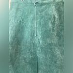 Vintage Global Identity G III Green Suede Leather Lined Pencil Skirt, Size 9/10 Photo 3