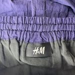 H&M Women's Linen Pleated Schoolgirl Elastic Tie Waist Fit & Flare Skirt 0P Photo 6