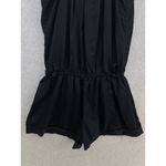 love on a hanger  Women's Romper Solid Black Shorts Sleeveless Size Medium Cotton Photo 2