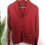 Ralph Lauren Red Cotton Knit Cardigan Button up Preppy Sweater M Size M Photo 1
