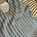 Impressions  Sky Blue and White Striped Dress with Buttons closure in the back. Photo 6