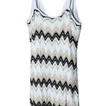 Vintage Scoop Y2K Chevron Print Sleeveless Sweater Dress Size XXL Tan Photo 7