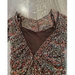 Lush Clothing Lush Women's S Ditsy Floral Mesh Gathered Midi Dress V-Neck Party Cocktail NWOT Photo 0