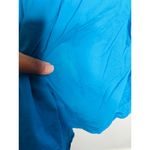 Line and Dot Blue A-Line Cap Sleeves Mockneck Ruffle Sleeves Mini Dress Size M Photo 7