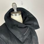 Lucky Brand  Black Leather Caviar Jacket Photo 9