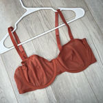 CUUP Balconette Bra mesh womens Orange (size 34D) intimates sheer underwire Photo 0