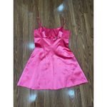 PATOU Pink Cotton Blend Satin Mini Dress FR 44 Cutout Waist Cocktail Party Dress Size undefined Photo 11
