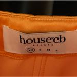 House Of CB  Tangerine Satin Pleated Corset Midi Dress Size XS Photo 6