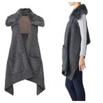 KAUFMANFRANCO Carbon Faux Fur Sweater Vest Gray Size XS Photo 14