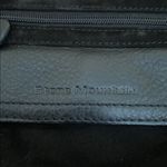 Stone Mountain Black Suede and Leather Crossbody Purse Vintage Photo 1