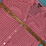 Jones New York tie front button up long roll up tab sleeve gingham NEW size L Photo 7