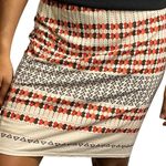 Studio M Print Mini Skirt Lined Stretch Geometric Vintage Style Retro Look Med Multiple Photo 0