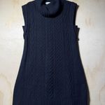 Free Assembly Women’s Sleeveless Cable Knit Cowl Neck Sweater Dress Black M8/10 Size M Photo 0