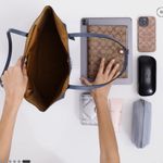 Coach Authentic Pebbled leather/suede snap long Tote Photo 7