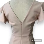 TCEC  women's small blush asymmetrical dress ruffle sleeves & hem bridesmaids NWT Photo 10