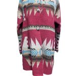 Vintage North Style Aztec Southwestern Wool Blend Multicolored Jacket size Large Red Photo 3