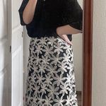 Rienda japan brand floral flower embroidered black Skirt Size M Photo 0