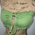 Green Scrunched Tube Top Size M Photo 2