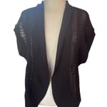 Faded Glory bolero style cardigan draped front short sleeve woven look Sz large Photo 0